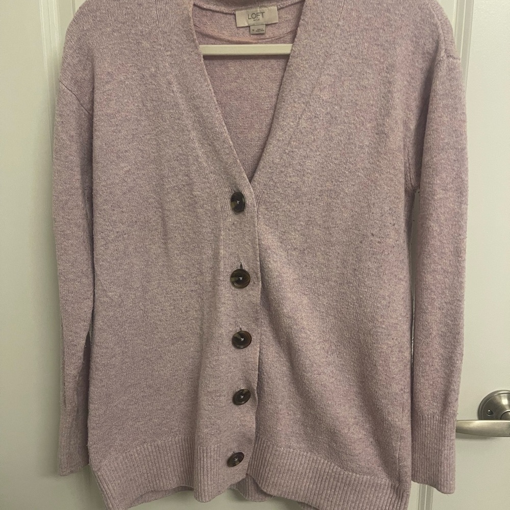 LOFT Women's Soft Purple Cardigan